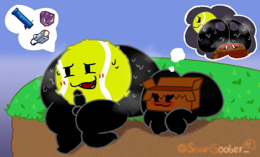 animate_inanimate battle_for_dream_island bfdi big_ass big_butt box_(sourgoober) bubble_butt huge_ass huge_butt imagining lewdyoshyboy massive_ass massive_butt object_show object_shows osc tagme tennis_ball tennis_ball_(bfdi) thick_thighs wide_hips