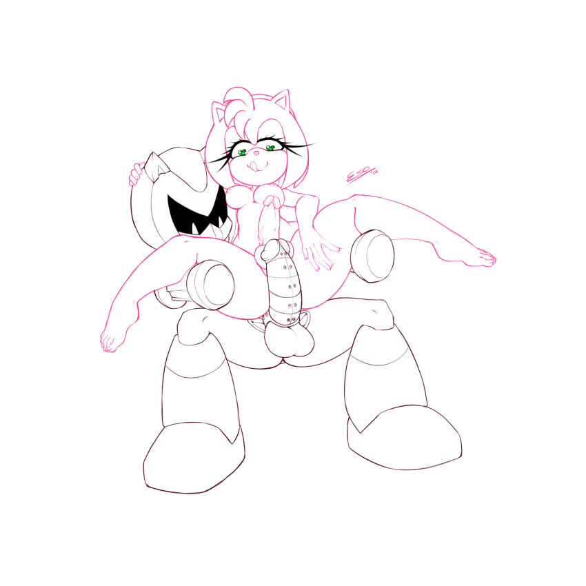 2014 amy_rose anthro balls breasts dickgirl duo erection futanari hedgehog hi_res humanoid_penis intersex machine mammal nipples penis pherociouseso robot roboticized_masters rose_woman sonic_(series) worlds_collide