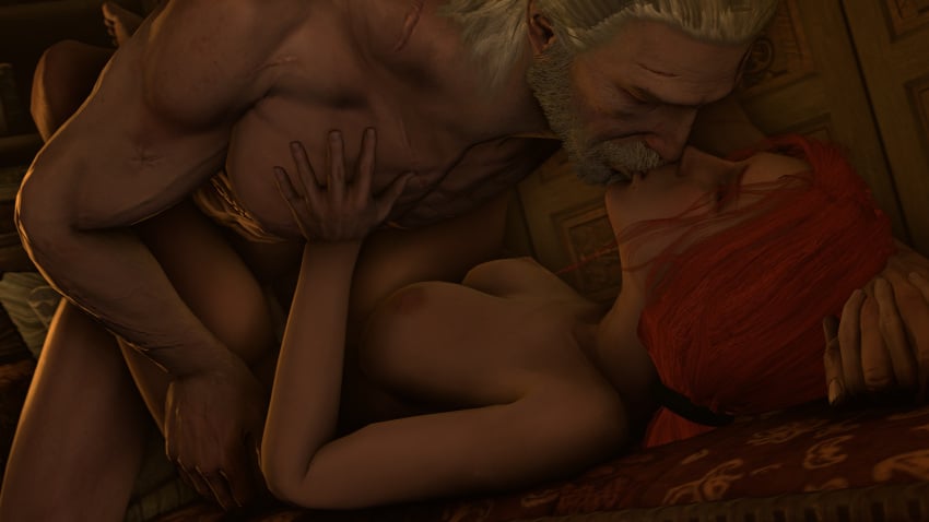 1boy 1girls dinoboy555 geralt_of_rivia low_quality tagme the_witcher_(series) triss_merigold vaginal_penetration