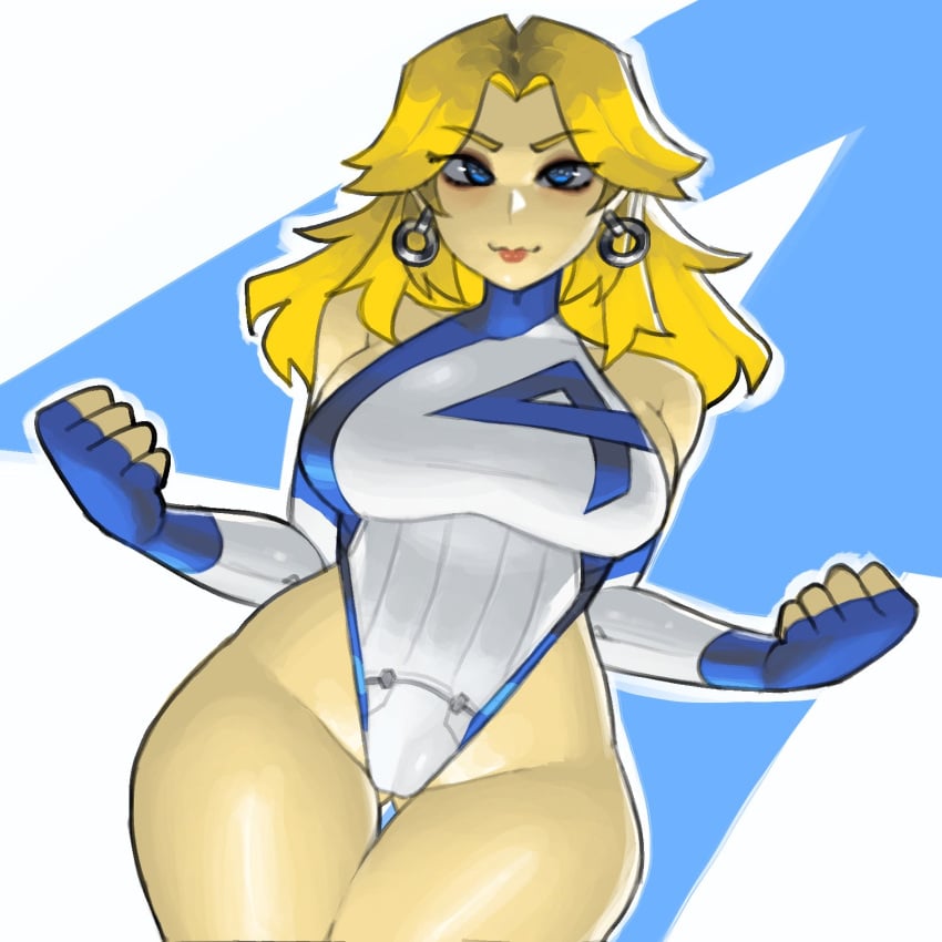 1girls breasts female female_only invisible_woman invisible_woman_(marvel_rivals) large_breasts light-skinned_female light_skin looking_at_viewer marvel marvel_rivals rayschera solo sue_storm superheroine thick_thighs thighs wide_hips