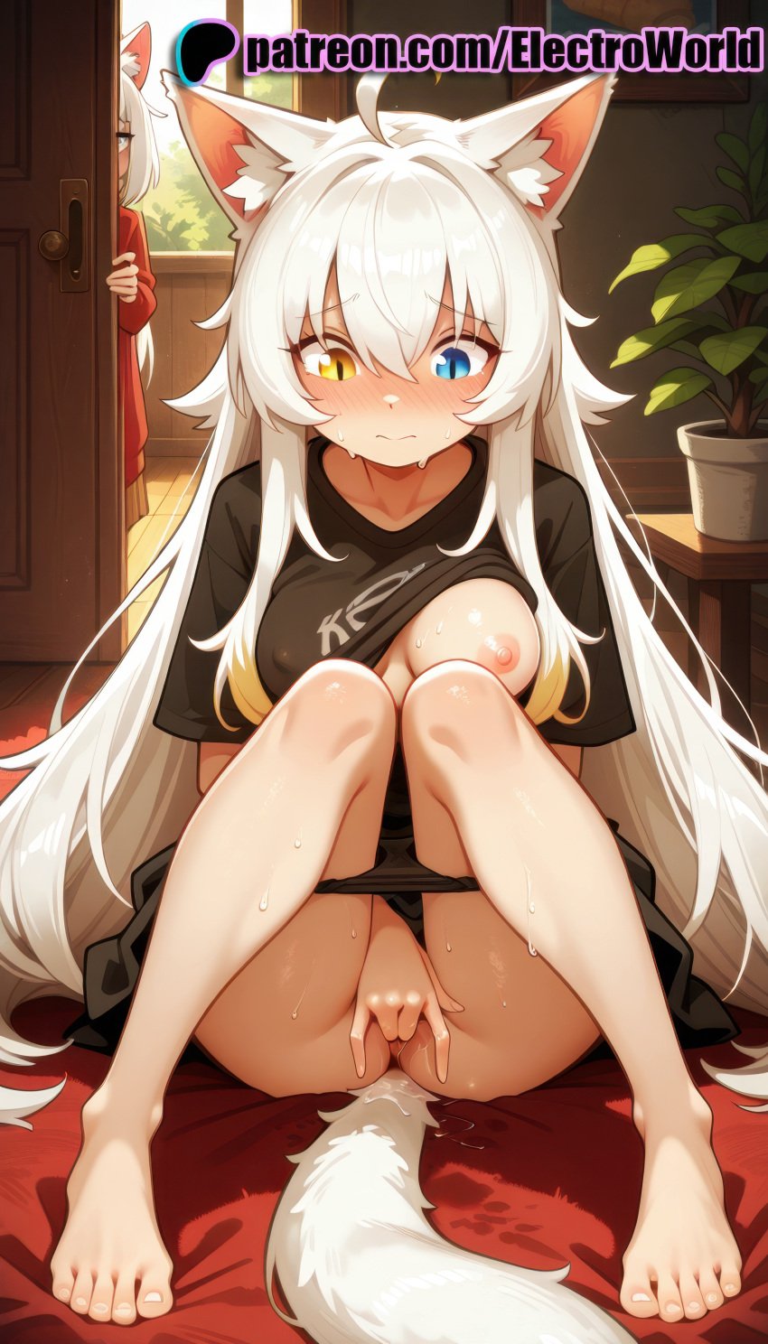 1girls 2025 ai ai_assisted ai_generated animal_ear_fluff animal_ears anime anime_girl anime_style artist_name average_breasts bare_legs barefoot blue_eyes blush breast breasts breasts breasts bust chest coconut_(nekopara) coconut_(sayori) dog_ears electroworld english_text erect_nipples exposed_nipples eyebrows_visible_through_hair fang_out feet female fingering hair_between_eyes hard_nipples heterochromia hi_res high_quality high_resolution highres indoors long_hair masturbation medium_boobs medium_breasts multiple_girls nekopara nipple nipples nipples_outside normal_boobs normal_breasts orange_eyes panties panty_pull patreon patreon_username plant potted_plant pussy_juice shirt sitting soles stable_diffusion sweat tail toenails toes uncensored_nipples underwear very_long_hair watermark white_hair yellow_eyes