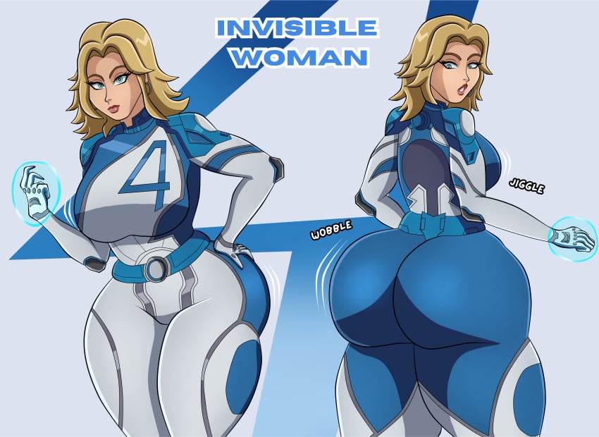 1girls 2d ass blonde_hair blue_eyes blueartfiend bodysuit breasts earrings fantastic_four female giant_ass huge_ass huge_breasts huge_butt invisible_woman invisible_woman_(marvel_rivals) large_ass large_breasts large_butt marvel marvel_rivals sue_richards sue_storm thick_ass thick_thighs tight_bodysuit tight_clothing