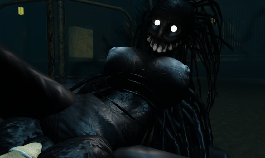 big_breasts black_shadow glowing_eyes horror_game horror_story_(character) mother roblox_game slender_woman smiling the_mimic