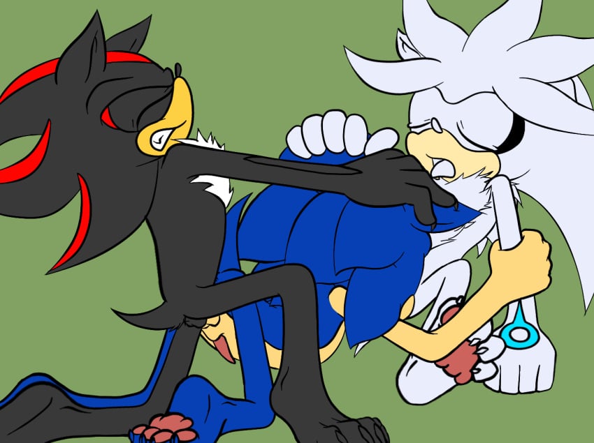 3boys anal blue_fur furry hedgehog male_only mammal oral penis shadow_the_hedgehog silver_the_hedgehog skyeprower skyevixensartwork sonic_(series) sonic_the_hedgehog spitroast tagme testicles threesome yaoi