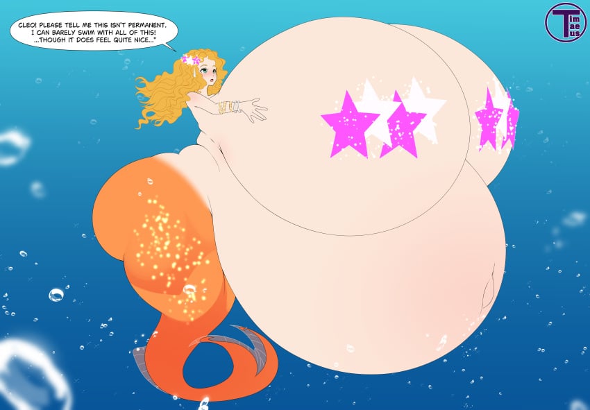 1girls artist_name belly_bigger_than_body belly_bigger_than_head blonde_hair blush blush bracelet bracelets breasts breasts_bigger_than_head breasts_bigger_than_torso busty cleavage covered_nipples emma_(h2o:mermaid_adventures) english_text enormous_breasts female female_focus female_only gigantic_breasts green_eyes h2o:mermaid_adventures huge_breasts hyper hyper_belly hyper_breasts hyper_pregnancy light-skinned_female light_skin massive_breasts mermaid mermaid_tail pregnant pregnant_belly pregnant_female ready_to_pop round_belly solo solo_female solo_focus speech_bubble star_hair_ornament text timaeus top_heavy top_heavy_breasts topless underwater voluptuous voluptuous_female watermark