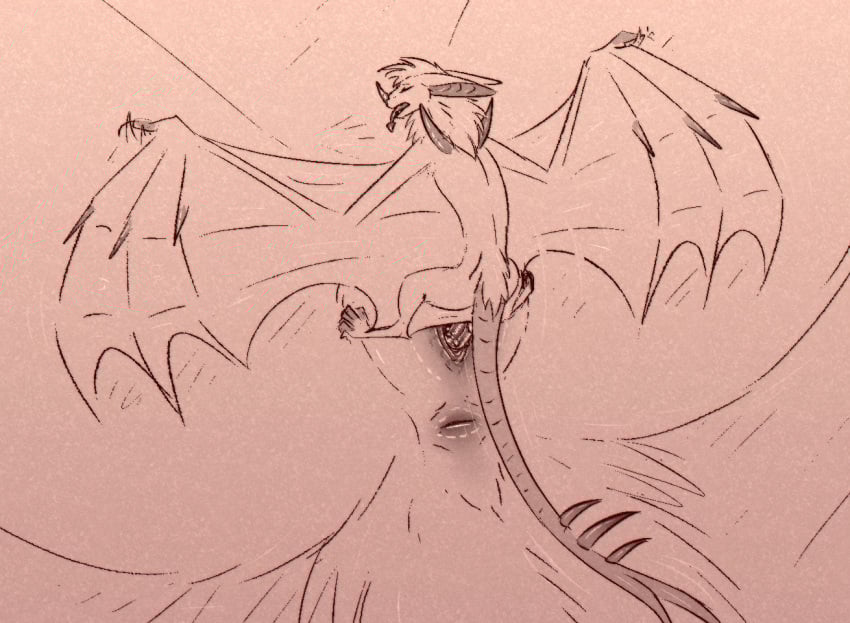 anus bat duo female feral fur genitals male male/female mammal penetration pussy shadarrius size_difference smaller_male solo_focus vaginal_penetration vulva