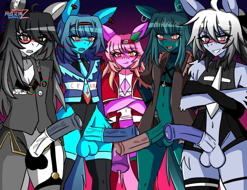 2025 5boys a_mysterious_figure_(horse_race_tests) airiin220 big_penis big_thighs black_hair blue_hair comely_material_morning cyan_(horse_race_test) cyberairiin_(airiin220) femboy femboy_only furry furry_male furry_only garbage_bin_(horse_race_tests) girly heterochromia horse horse_penis horse_race_tests horsecock leotard long_hair long_hair_male male male_only multicolored_hair penis pink_hair pov shorts staring_at_viewer stockings superstitional_realism thick_thighs thighs tie twink white_hair