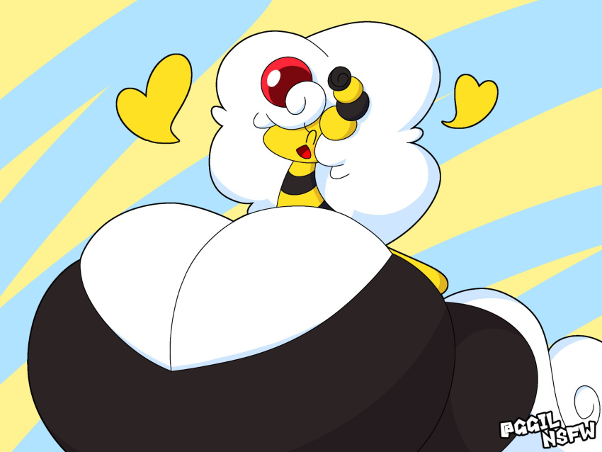 ampharos big_breasts breasts breasts_bigger_than_head cleavage female furry generation_2_pokemon ggil huge_breasts hyper_breasts mega_ampharos mega_evolution mega_pokemon original pokemon pokemon_(species) tagme