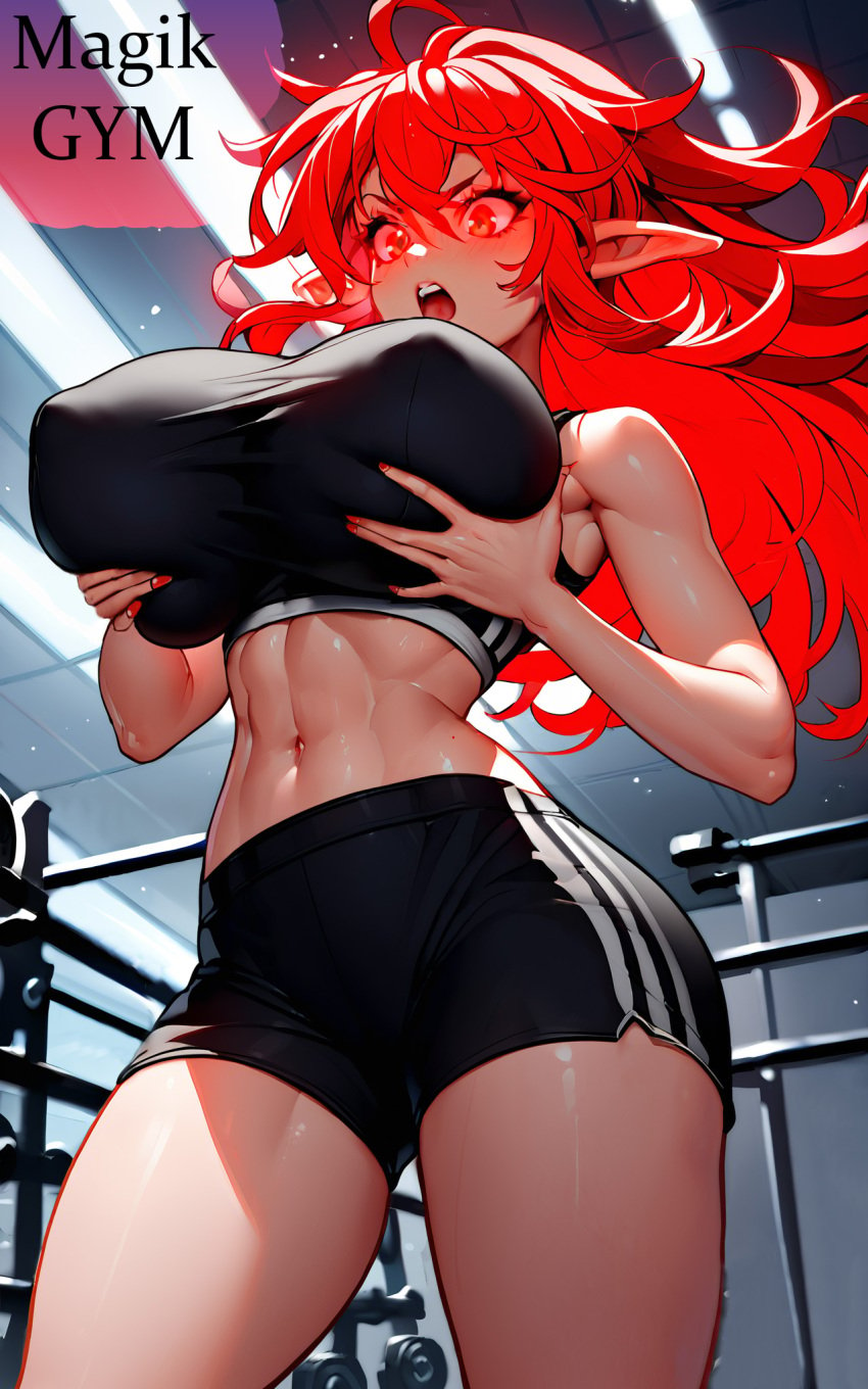 1girls_ass _butt abs ai_generated artist_sirnrei ass_bigger_than_head ass_cleavage ass_expansion big_ass big_muscles big_nipples blue_eyes blue_hair blush breasts comic erect_nipples erect_nipples_under_clothes erection erection_under_clothes female female_only gym hourglass_expansion hourglass_figure huge_ass huge_nipples hyper_ass hyper_breasts multiple_girls muscle_growth muscles muscular muscular_female nipple_expansion nipple_growth official_alternate_costume sirnrei sports_bra sports_shorts