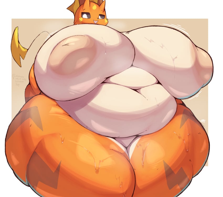 anthro areola ass belly big_areola big_belly big_breasts big_butt breasts female gorochu hi_res huge_areola huge_ass huge_belly huge_breasts huge_butt huge_thighs hyper hyper_areola hyper_breasts lightmizano navel nintendo orange_body overweight overweight_anthro overweight_female pokemon pokemon_(species) slightly_chubby solo species stevest58244496 tail tan_areola thick_thighs three-quarter_view