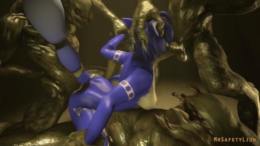 3d alien alien_boy anal anthro anthro_female anthro_male blue_fur bondage cowgirl_position elite fellatio female_fox foursome fox halo_(game) halo_(series) interspecies krystal mr_safety nipples oral penis rape sangheili source_filmmaker star_fox testicles