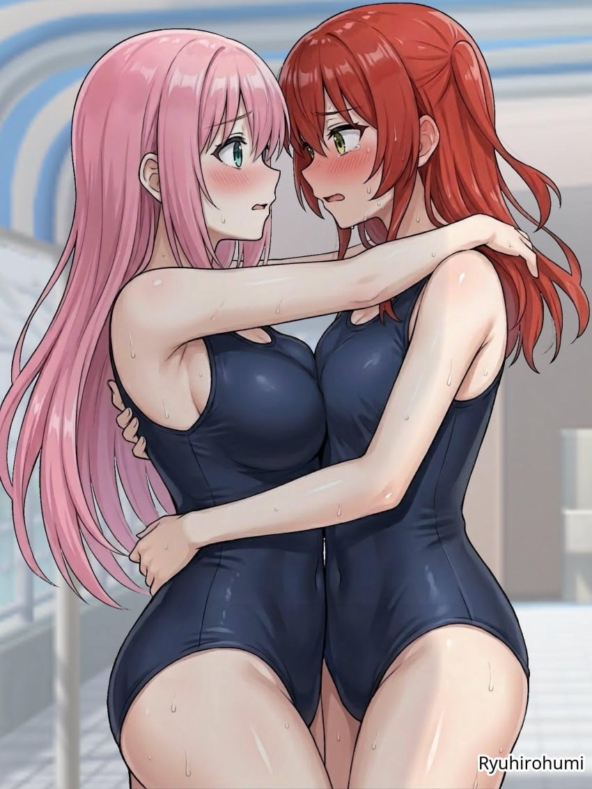 2d 2d_(artwork) 2d_artwork 2girls arm_around_another arm_around_back arm_around_partner arm_around_shoulders arm_around_waist armpit armpit_crease armpit_peek armpits ashamed asian asian_female belly_button bikini black_bikini black_one-piece_swimsuit black_swimsuit black_swimwear blue-eyed_female blue_eyes blush_face blush_lines blushing blushing_at_another blushing_at_partner blushing_female blushing_lines bocchi_the_rock! breast_press breast_press_on_chest breast_squeeze breasts breasts_press breasts_pressed_against_another breasts_pressed_against_partner breasts_pressed_together busty busty_female busty_girl busty_teen busty_teenager collarbone digital digital_art digital_drawing digital_drawing_(artwork) digital_media digital_media_(artwork) drawing duo elbows embarrassed embarrassed_exposed_female embarrassed_expression embarrassed_female eyebrows_visible_through_hair female female_focus female_only fingernails fingers flushed flushed_face flustered flustered_female gotou_hitori green-eyed_female green_eyes groin guitarist hair_between_eyes hairless_armpits high_resolution high_school_student highres homosexual homosexual_female indoor indoors inguinal_crease inguinal_ligament japanese japanese_female japanese_girl kita_ikuyo large_breasts large_breasts_lesbian lean_figure lesbian lesbian_focus lesbian_only lesbians long_hair multiple_females multiple_girls mutual_yuri narrow_waist navel one-piece_swimsuit one_side_up open_mouth parted_lips petite petite_body petite_breasts petite_female petite_girl petite_tits pink-haired_female pink_hair pressing_breast_on_partner pressing_breasts pressing_breasts_together profile pushing_breasts_together pushing_breasts_up red-haired_female red_hair rubbing_breasts ryuhirohumi school_girl school_girls school_swimsuit schoolgirl shaved_armpits shoulders sideboob sidelocks slender_body slender_waist slim_female slim_waist small_boobs small_breasts small_tits squeezing_breast squeezing_breasts squeezing_breasts_together standing sukumizu swimsuit swimwear teen teen_girl teenage_female teenage_girl teenage_girls teenage_tits teenager teenager_on_teenager thick_thighs thighs tiny_breasts tiny_tits tongue upper_body wide_hips young_female young_woman yuri