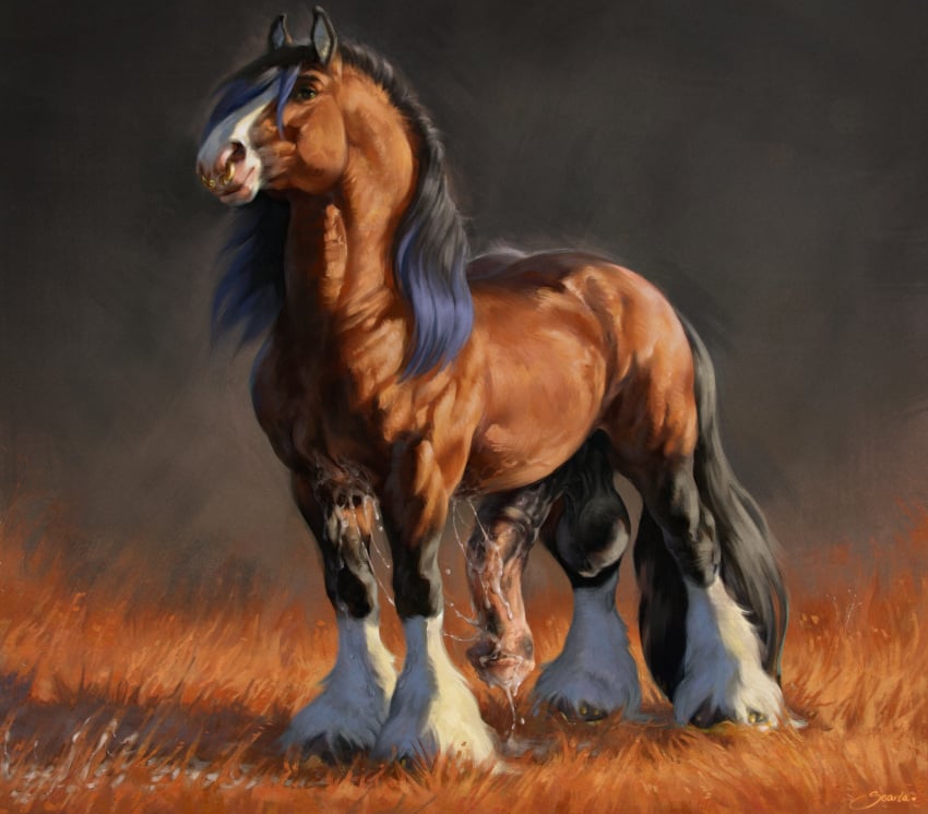 absurd_res after_masturbation animal_genitalia animal_penis balls belly_slapping_masturbation big_balls big_penis bodily_fluids cum cum_drip draft_horse dripping equid equine equine_genitalia equine_penis facial_piercing feral flared_penis genital_fluids genitals half-erect hi_res hooves horse huge_filesize huge_penis male mammal masturbation medial_ring nose_piercing nose_ring penis piercing ring_piercing saggy_balls scarlanya solo unguligrade vein veiny_penis