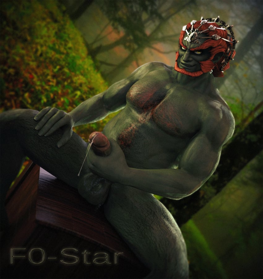 1boy 3d balls ballsack bara beard big_balls big_pecs big_penis body_hair boner crown cum cum_drip daddy dangling_testicles dilf ejaculation erection f0-star facial_hair ganondorf ganondorf_(twilight_princess) green_skin grin hairy_male humanoid humanoid_penis jacking_off jerking jerking_off looking_at_viewer looking_pleasured low_hanging_balls male male_masturbation male_nipples male_only male_pubic_hair masculine masturbating masturbation mature_male musclegut muscles muscular_male nude nude_male orange_hair outside pecs penile_masturbation penis presenting public_masturbation public_nudity scrotum smirk solo spread_legs stroking stroking_cock stroking_penis testicles the_legend_of_zelda twilight_princess yellow_eyes