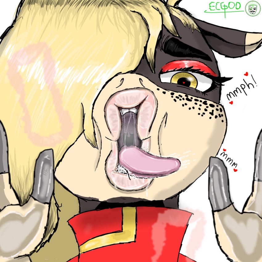 anthro buchukisu hands_on_another&#039;s_head lips lipstick_mark mouth_open pov saliva saliva_trail tang_(diives) tongue_out