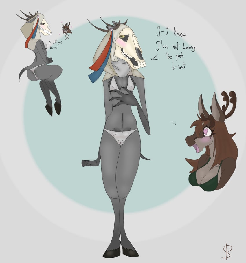 animal_genitalia animal_humanoid antlers beach bodysuit bra breasts breasts deer deer_girl deer_humanoid four_breasts furry furry_female horse horse_breast horse_ears horse_girl horse_pussy horse_pussy_on_humanoid horse_tail mari_lwyd oc paraphilia pussy pussy_lips reindeer saliva skull_head skullgirls swimsuit wet_pussy yuri zoo zoophile zoophilic