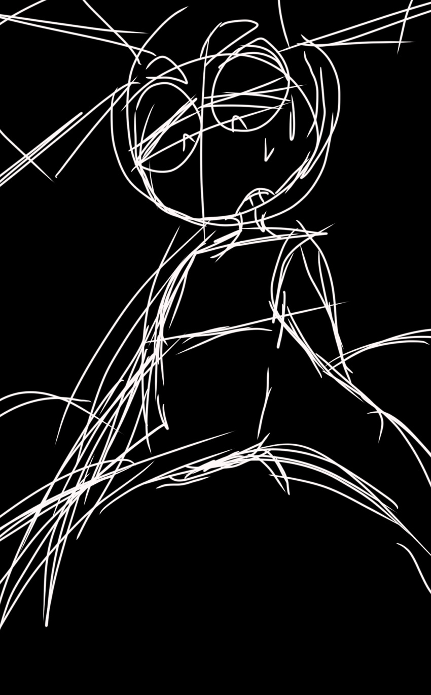 ambiguous_penetration black_and_white black_background capsut female monochrome no_color penetration playstation rabbit sex sketch tagme vib-ribbon vibri white_outline