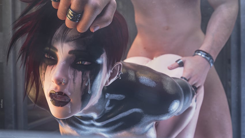 1boy 1boy1girl 1girl1boy 1girls 3d 3d_(artwork) 3d_model anal_sex arcane arcane_brawler_vi arcane_vi blender blender_(artwork) blender_(software) blender_cycles bodypaint cum cum_in_ass cum_in_mouth cum_inside cum_on_body cum_on_face female fit fit_female forced goth goth_girl hair_grab hair_pull kenjjoo league_of_legends male mascara mascara_smear mascara_tears pulling_hair rape riot_games saliva saliva_drip saliva_string self_upload smudged_makeup vi