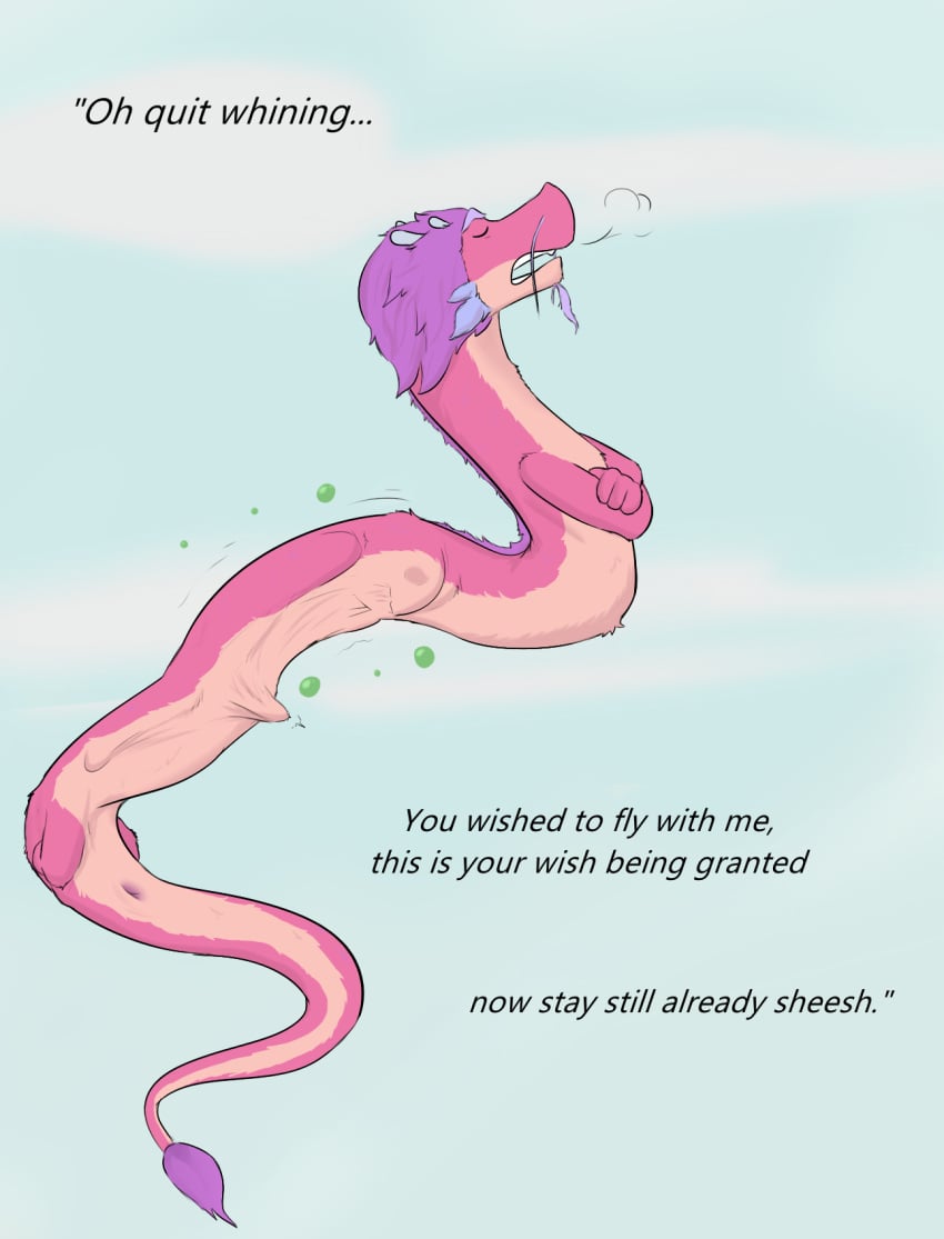 2024 anus breath bubble closed_eyes crossed_arms da~blueguy dragon duo eastern_dragon english_text erection feral flying fur furred_dragon furred_scalie hi_res horn long_(wish_dragon) long_body male male_prey mane midair mythological_creature mythological_scalie mythology open_mouth red_body red_fur rumbling_stomach scalie semi-anthro serpentine simple_background soft_vore solo_focus stomach_bulge tail tan_body tan_fur teeth text vore wish_dragon