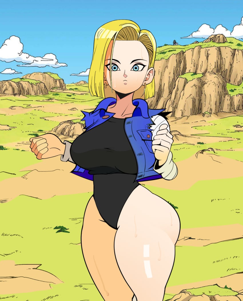 1girls ai_generated alternate_version_available android_18 blonde blonde_female blonde_hair blonde_hair_female blue_eyes blue_eyes_female cameltoe cleavage curvy dacro dragon_ball erect_nipples female huge_areolae huge_ass huge_breasts nai_diffusion puffy_nipples short_hair short_hair_female stable_diffusion thick_lips voluptuous wide_hips yellow_hair