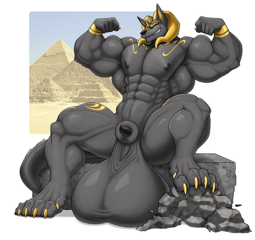 abs anthro balls biceps big_balls canine horns large_balls male muscles muscular muscular_arms muscular_legs muscular_male muscular_thighs pecs tail testicles