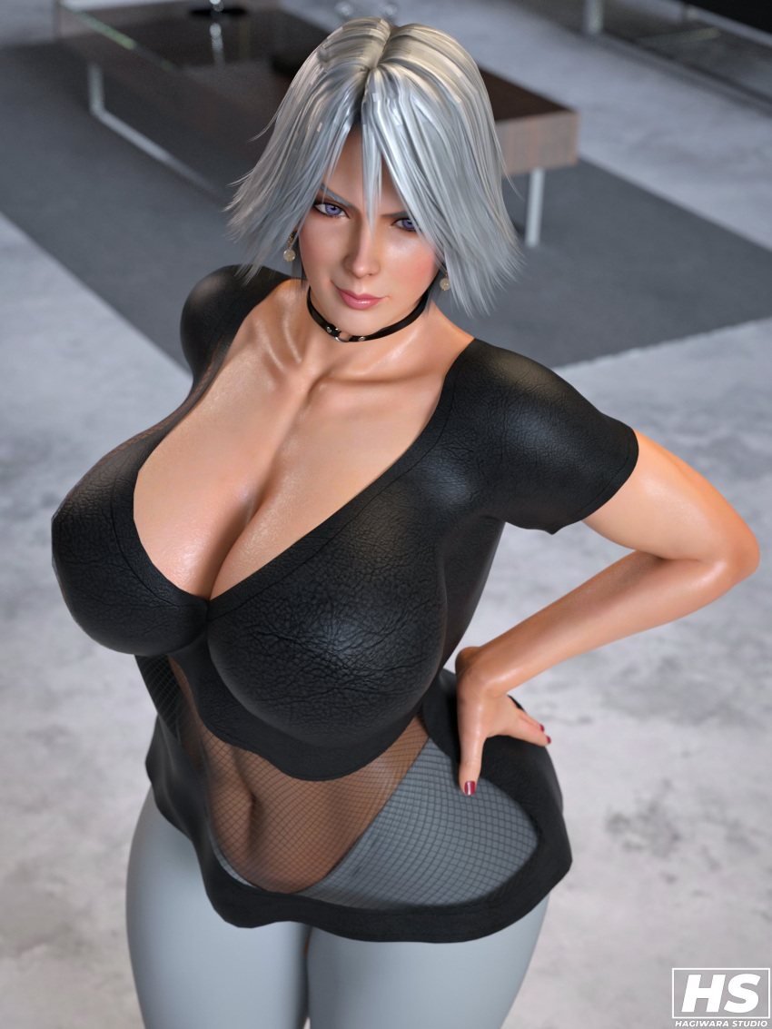 1girls 3d ass big_ass big_breasts breasts christie_(doa) dead_or_alive female female_only grey_eyes hagiwara_studio mature_female milf see-through short_hair tagme thick_thighs tight_clothing tight_fit white_hair