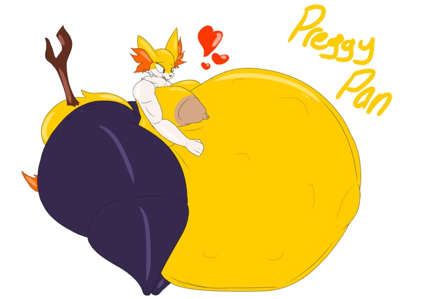 anthro anthro_only big_ass big_breasts braixen breasts bubble_butt cleavage female furry huge_ass huge_breasts hyper_pregnancy lucacoyote nipples pan_(pnksgetnailed) pokemon pokemon_(species) pregnant ready_to_pop thick_thighs wide_hips