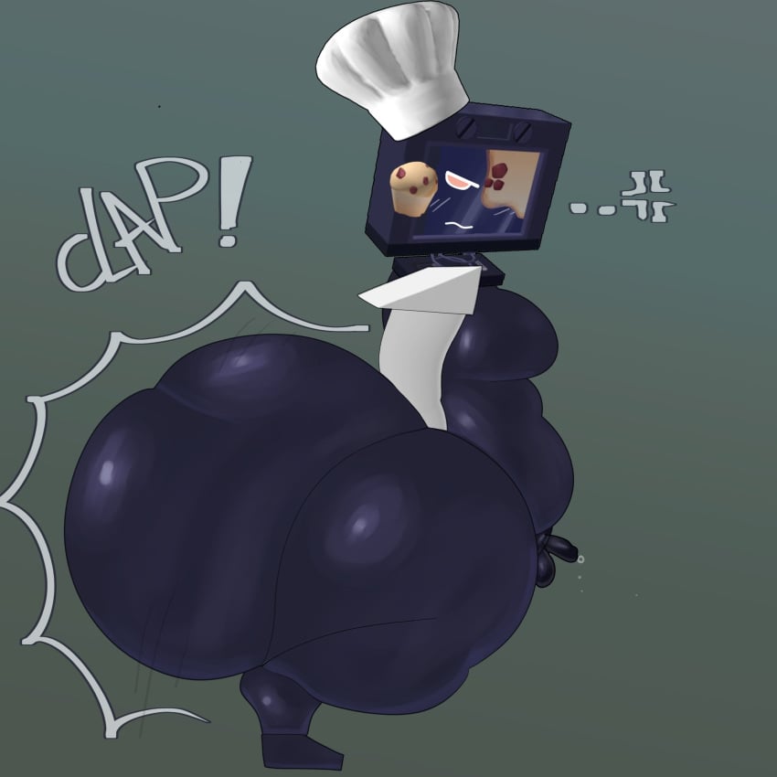 1boy 2d angry_expression big_ass clapping_cheeks die_of_death_(roblox) gay muffinbot_(die_of_death) roblox twerking
