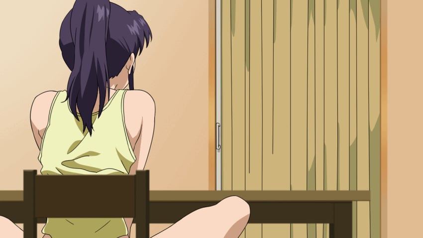2girls animated ass asuka_langley_sohryu bathroom bellybutton breasts brown_hair completely_nude feet female jiggle katsuragi_misato long_hair looking_at_another misato_katsuragi neon_genesis_evangelion nipples nude nude_female_clothed_female nude_filter souryuu_asuka_langley szmitten
