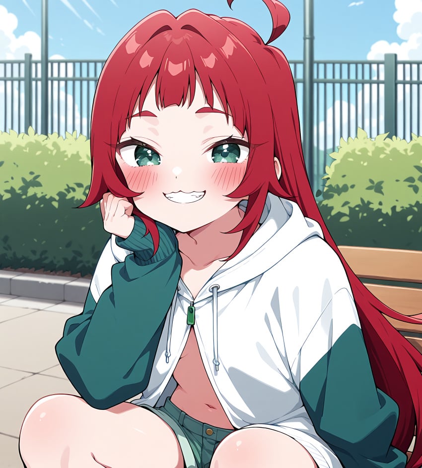 2girls aged_down ai_generated best_friends best_girl confusion female grandmother grandmother_and_granddaughter high_school_student hoyoai kimi_no_koto_ga_dai_dai_dai_dai_daisuki_na_100-nin_no_kanojo red_hair yakuzen_kusuri yakuzen_yaku yuri