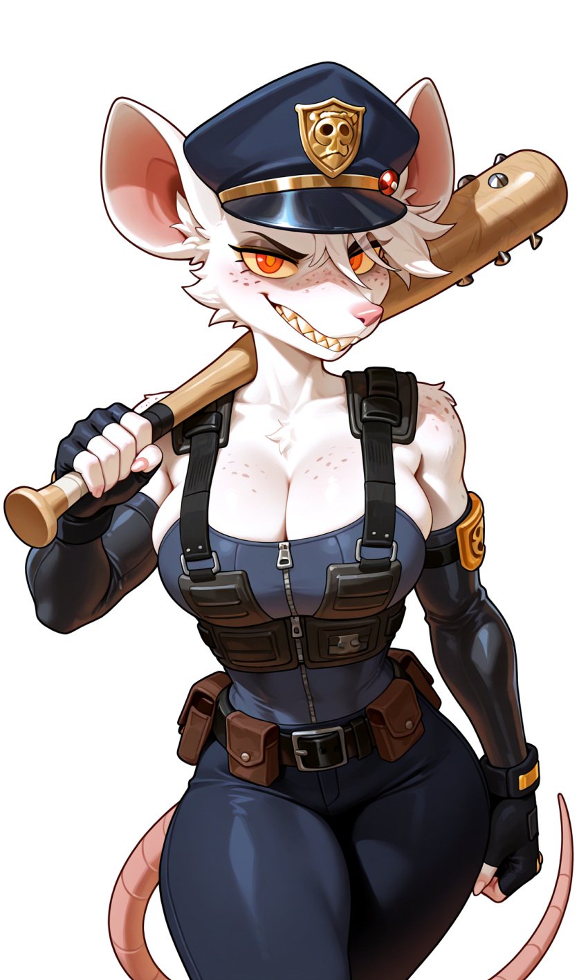 1girls 2d 2d_(artwork) 2d_artwork ai ai_art ai_assisted ai_generated anthro anthro_only background bat big_breasts breasts civitai clothed clothed_female clothes clothing collar curvaceous curvaceous_female curvaceous_figure curves curvy curvy_body curvy_female curvy_figure curvy_hips curvy_thighs female female_focus female_only furry furry_breasts furry_female furry_only furry_tail gloves green_eyes hair huge_breasts looking_at_viewer necklace officer_flint_(foretbwat) police police_hat police_officer police_uniform policewoman rat rat_ears rat_girl rat_tail seductive seductive_body seductive_look seductive_pose seductive_smile sexy sexy_body sexy_pose solo solo_female solo_focus standing stockings tomboy white_background white_body white_fur white_hair white_skin young young_female younger_female