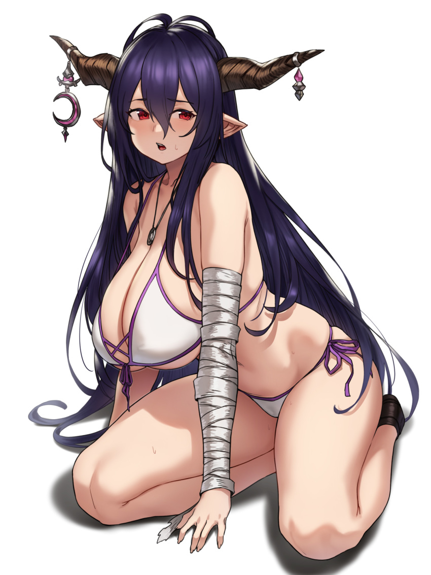 1girls big_breasts breasts cleavage danua draph draph_race_(granblue_fantasy) female female_only granblue_fantasy houtengeki large_breasts pointy_ears solo