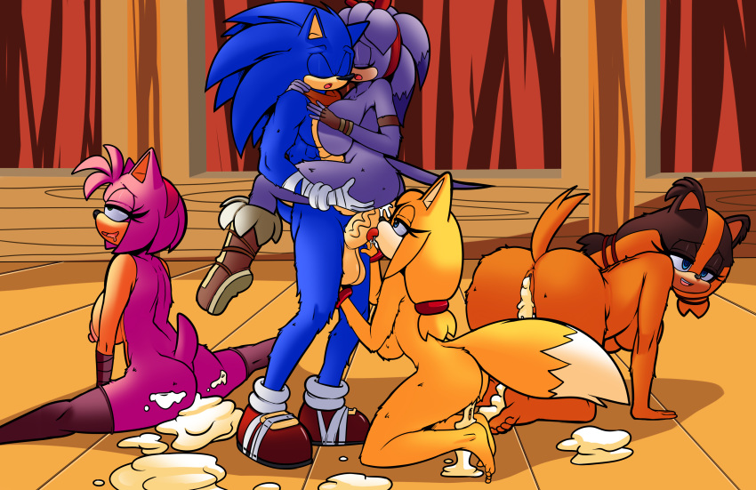 amy_rose badger bandicoot big_breasts big_penis breasts canine cum cum_in_pussy cum_inside cum_leaking female fox hedgehog huge_cock large_breasts male mammal marsupial mustelid penis perci_the_bandicoot pussy sonic_(series) sonic_boom sonic_the_hedgehog sticks_the_badger sticks_the_jungle_badger sticks_the_tejon superbunnygt vaginal_penetration zooey_the_fox