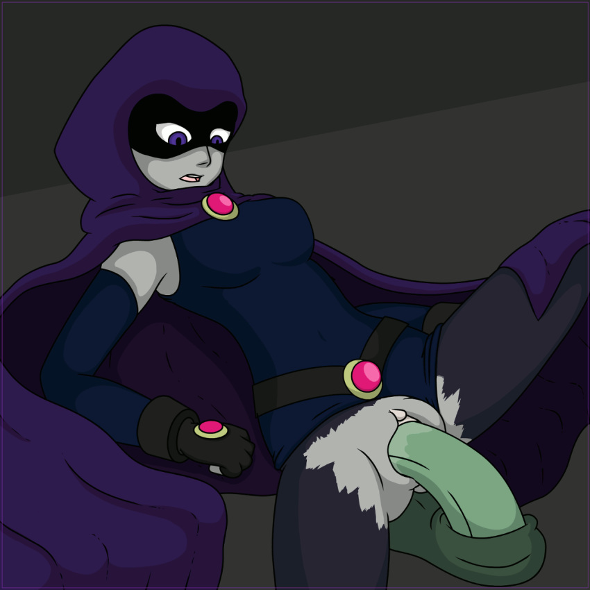 animated dc dc_comics dcamu masturbation naked rachel_roth raven_(dc) smooth_skin solo teen_titans