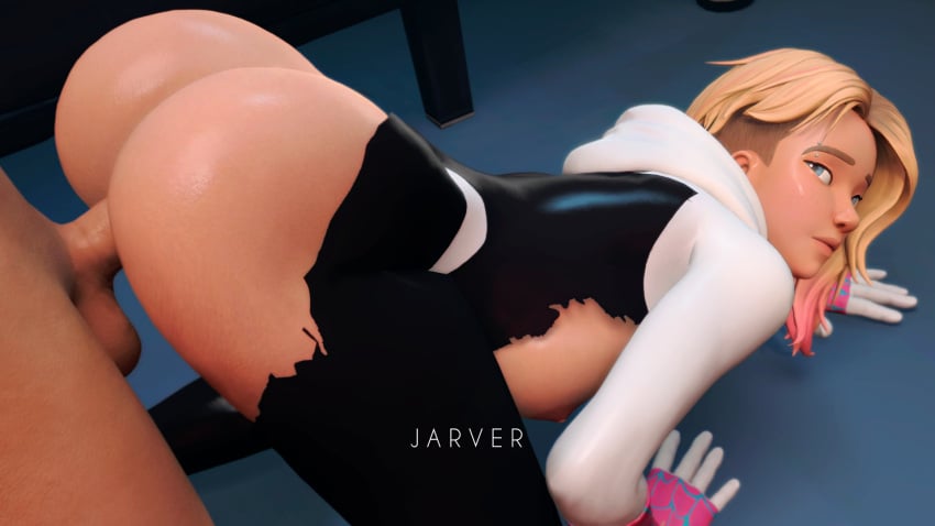 3d 3d_(artwork) anal ass ass big_butt bubble_butt female female_penetrated gwen_stacy heroine jarver male male/female marvel semi_nude source_filmmaker spider-gwen spider-man:_across_the_spider-verse spider-man:_into_the_spider-verse spider-man_(series) suit