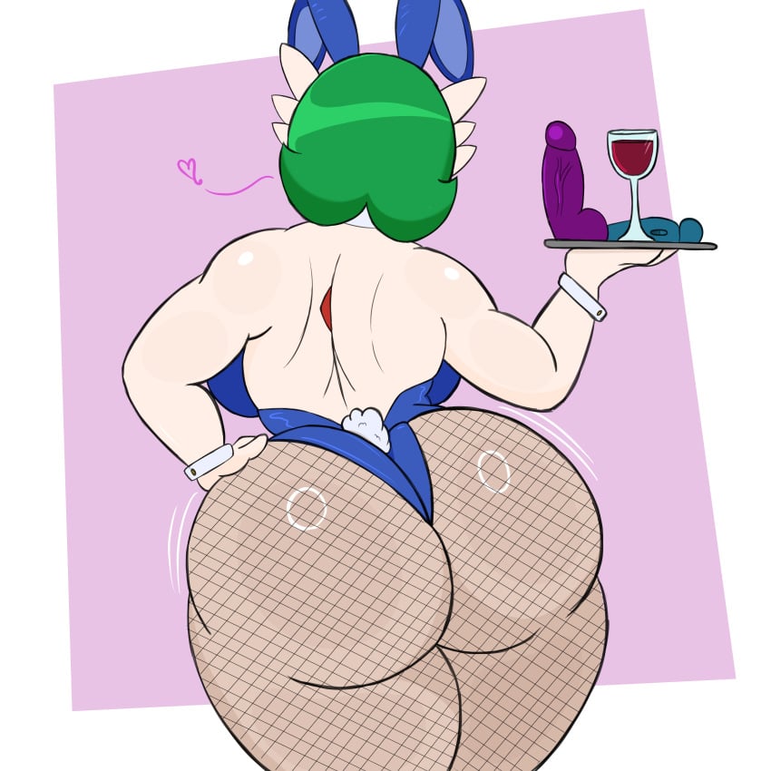 1girls anthro ass ass_bigger_than_head ass_focus atomarts back_view big_ass big_breasts big_butt bunny_ears bunnysuit butt_focus dildo female female_only gardevoir green_hair hand_on_hip only_female pok&eacute;mon_(species) pokemon pokemon_(species) rear_view sex_toy simple_background solo solo_female solo_focus tagme thick thick_ass thick_thighs toy white_body white_skin wine wine_glass