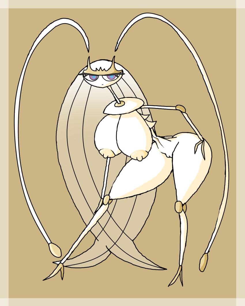 1girls alien alien_girl alien_humanoid alternate_background alternate_version_available alternative_version_available antennae antennas barefoot big_breasts big_hips breasts breasts_out cockroach cockroach_girl cockroach_humanoid completely_nude completely_nude_female crown cyan_pupils eyebrows female female_only full_body game_freak generation_7_pokemon golden_crown golden_heels grey_eyebrows hand_on_hip heels hips huge_breasts huge_hips humanoid looking_at_viewer naked naked_female nipples nude nude_female perfect_body pheromosa pokemon pokemon_(species) pokemon_sm pose posing purple_eyes pussy simple_background simple_shading solo solo_female ultra_beast white_skin white_skinned_female yellow_background yellow_nipples