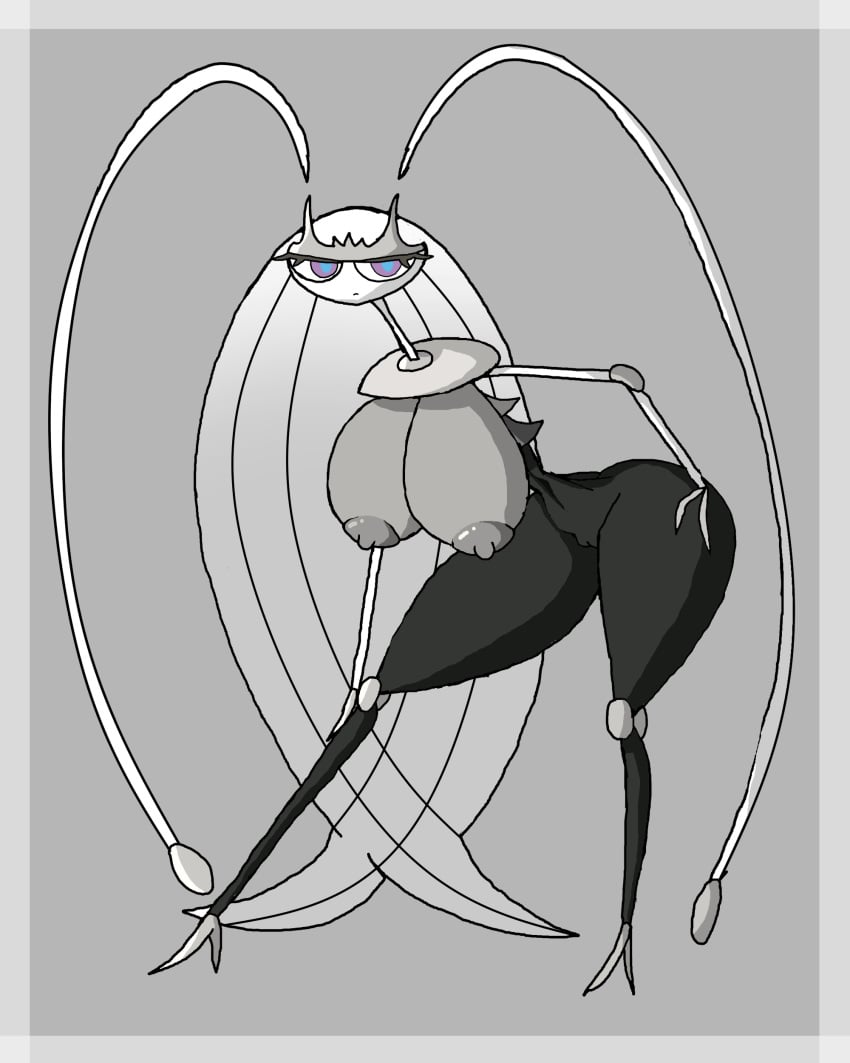 1girls alien alien_girl alien_humanoid alternate_background alternate_version_available alternative_version_available antennae antennas big_breasts big_hips black_body black_skin breasts breasts_out cockroach cockroach_girl cockroach_humanoid crown cyan_pupils eyebrows female female_only game_freak generation_7_pokemon grey_background grey_body grey_eyebrows grey_nipples grey_skin hand_on_hip heels hips huge_breasts huge_hips humanoid looking_at_viewer nipples perfect_body pheromosa pokemon pokemon_(species) pokemon_only pokemon_sm pose posing purple_eyes pussy shiny_pokemon silver_crown silver_heels simple_background simple_shading ultra_beast white_skin white_skinned_female