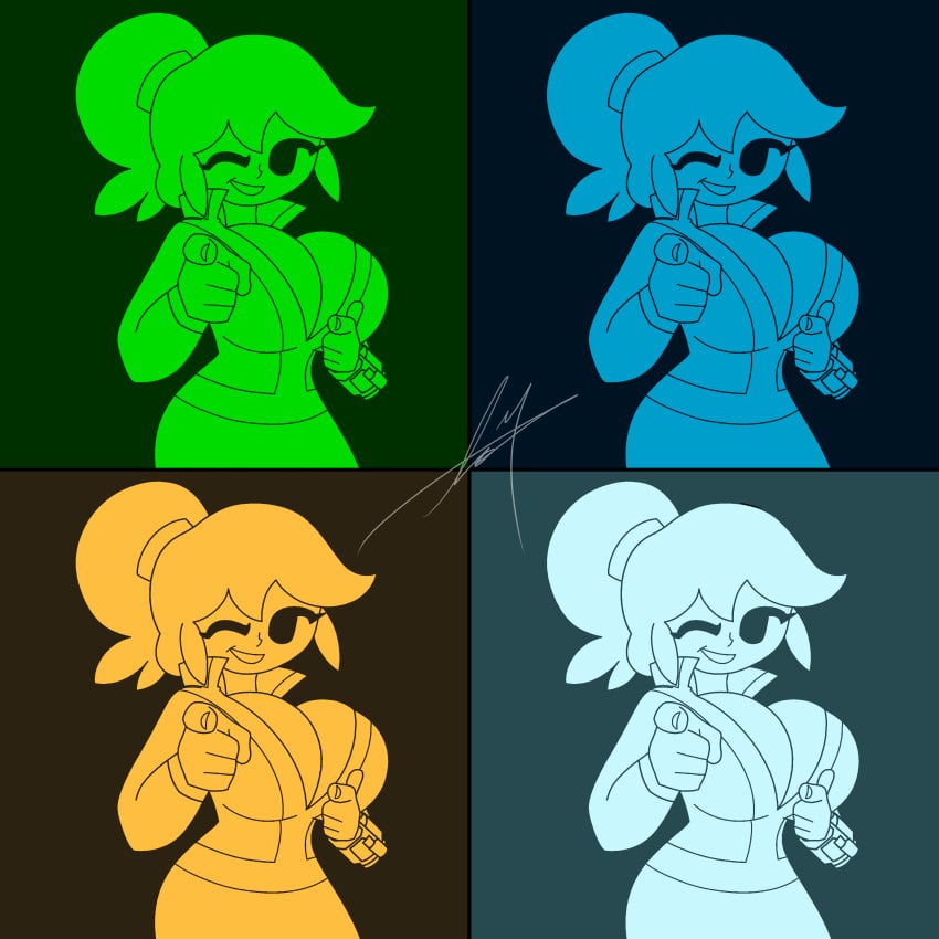 big_ass big_breasts black_eyes breasts fallout fallout_4 fallout_new_vegas mike_(desloq) nipples nipples_visible_through_clothing pip_boy vault_girl vault_suit yellow_hair