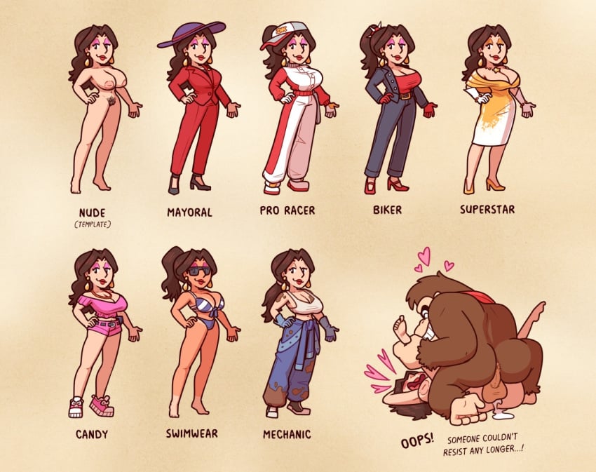 anus balls bestiality breasts cum cum_inside donkey_kong donkey_kong_(series) female furry gorilla human inverted_nipples mario_(series) nikoto_all-stars_smashing nintendo nude nude_female pauline penis pink_nipples pubic_hair tanned_skin