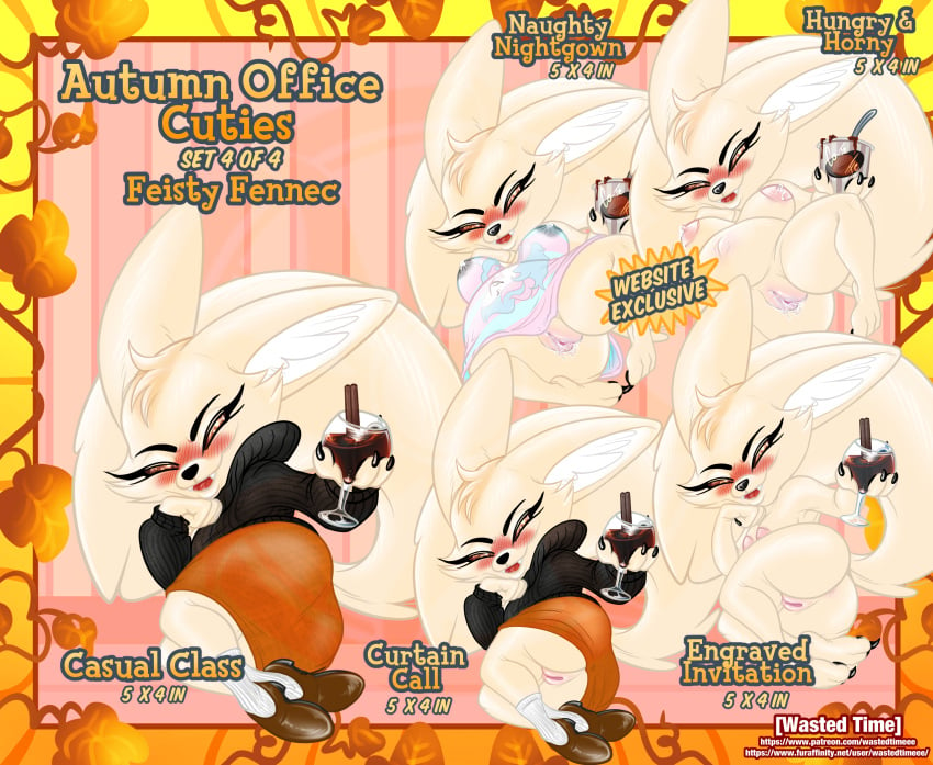 aggretsuko ankle_socks anthro ass beady_eyes big_ears big_iris big_tail blush bodily_fluids bottomless bottomless_female bottomwear breasts butt_heart canid canine clothed clothing container cup dessert dress_shoes drinking_glass female fennec_fox fenneko flat_chested fluffy fluffy_tail food footwear fox genital_fluids glass glass_container glass_cup hi_res high_collar ice_cream mammal maternity_dress milk miniskirt nipples pregnant pregnant_female sanrio short_stack skirt small_breasts smile smiling_at_viewer smirk smirking_at_viewer socks solo spread_legs spreading sticker_pack sweater tail text topwear true_fox vaginal_fluids wastedtimeee wine_glass