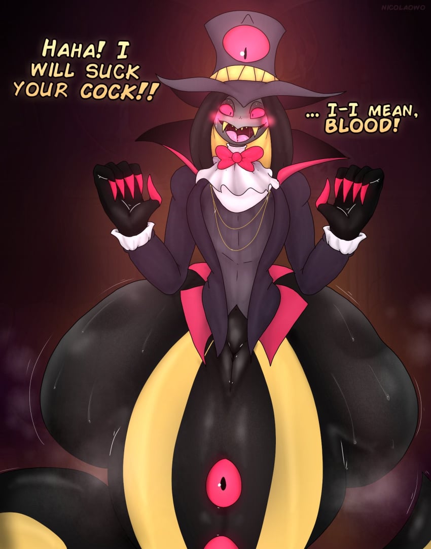 big_penis feminine_body gay hazbin_hotel huge_cock nicolaowo penis scalie sir_pentious_(hazbin_hotel) snake tagme thick_thighs wide_hips