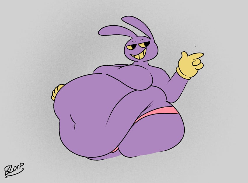 anthro anthro_bunny anthro_male anthro_only artist_signature big_belly bunny chubby color colored fat fat_fetish fat_man furry furry_male furry_only glitch_productions gloves gloves_on gooseworx grey_background jax_(the_amazing_digital_circus) male male_only obese obese_anthro obese_male purple_body rabbit smiling solo solo_anthro solo_male speedo tagme the_amazing_digital_circus there_i_tagged_it_for_you_lazy_asshole yellow_eyes yellow_gloves yellow_teeth