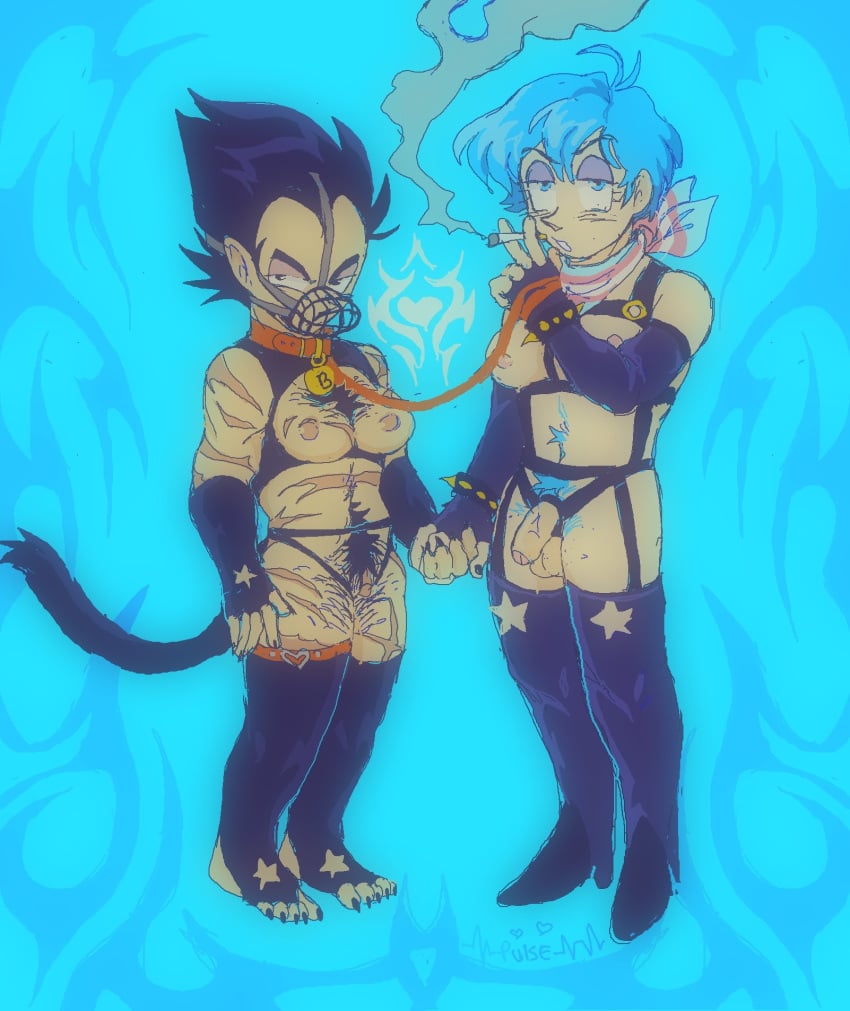 andromorph balls bondage bulma_briefs cigarette cuntboy dragon_ball duo ftg_crossgender fti_crossgender genderswap genderswap_(mti) genitals gynomorph hi_res human humanoid intersex intersex/intersex lgbt_pride mammal penis petplay pride_colors roleplay rule_63 saiyan shonencore smoking tail tailed_humanoid transgender_pride_colors vegeta