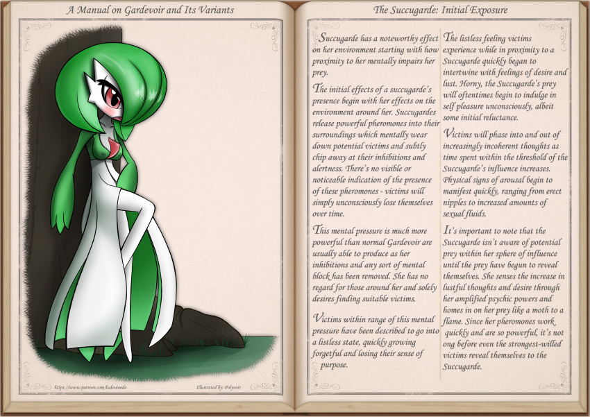 1girls blush creature_index english_text female female_gardevoir female_only gardevoir masturbation nintendo nipple_bulge pokemon pokemon_(species) pokemon_rse polyvoir solo text video_games wall_of_text