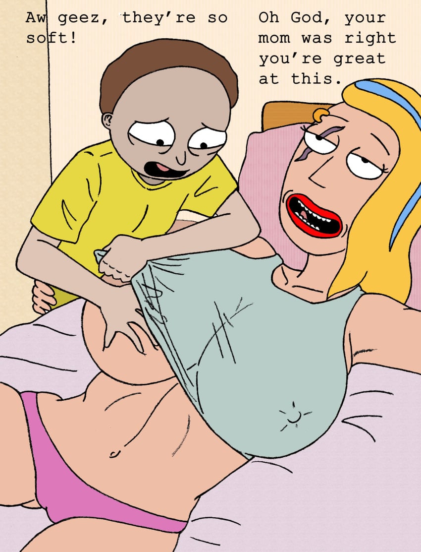 breast_grab huge_breasts incest morty_smith rick_and_morty sbb space_beth