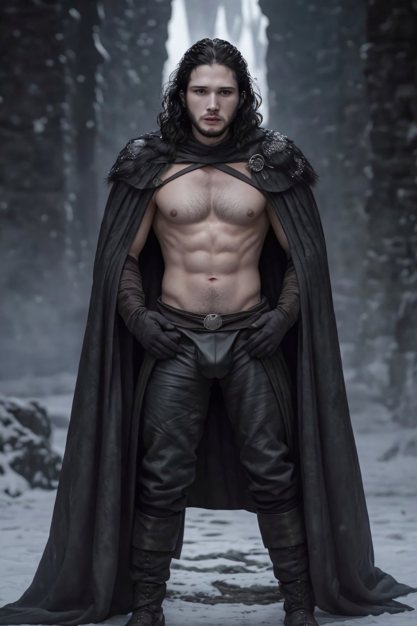 bulge game_of_thrones jon_snow male_only muscular_male