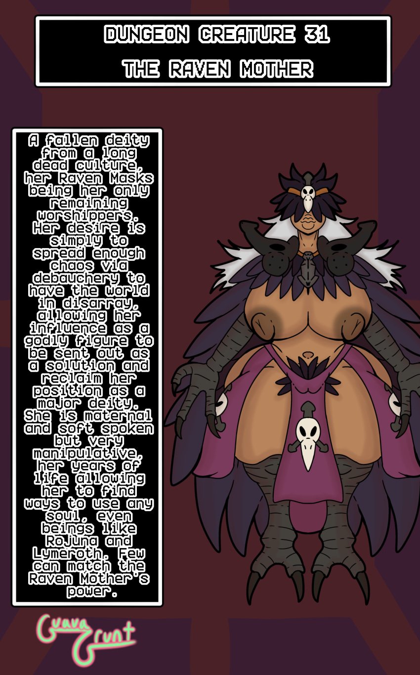 1girls 2d almost_naked avian avian_feet big_ass big_breasts character_profile character_sheet claws dark_nipples deity eyes_covered feather_pubes feathers female female_only goddess guavagrunt headdress huge_ass huge_breasts loincloth long_hair mature mature_female original partially_clothed partially_clothed_female penis_accessory simple_background smile solo_female talons tan_body tan_skin text thick_thighs thighs white_hair wings