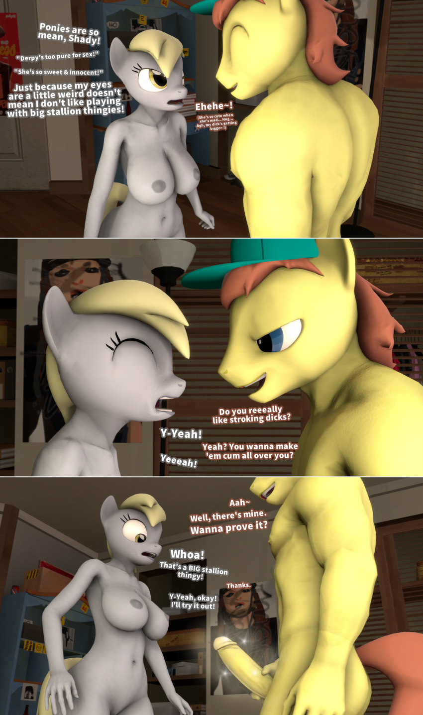 3d angry annoyed ass big_penis breasts comic derpy_hooves dialogue equine fan_character female friendship_is_magic male mammal moorsheadfalling my_little_pony nipples nude penis reveal shady_light_(brony99) source_filmmaker sparkles sparkling_penis text