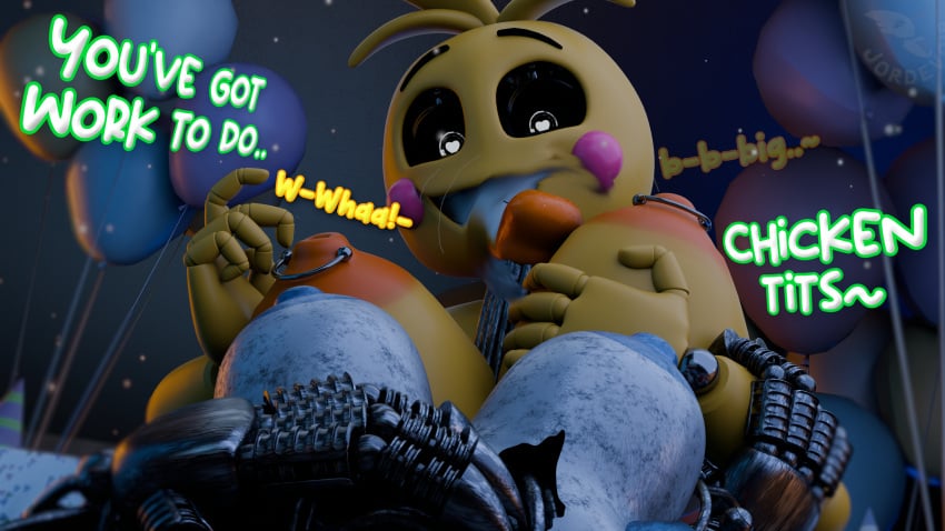 3d blender boobjob breasts circus_baby_(fnaf) circus_booby five_nights_at_freddy's fnaf freddy_fazbear's_pizzeria_simulator futa_on_female futanari jordevoir paizuri scrap_booby titjob toy_chica_(fnaf) toy_chica_(love_taste)